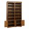 48" x 84" Solid Oak Mission Spindle Bookcases W/ Doors